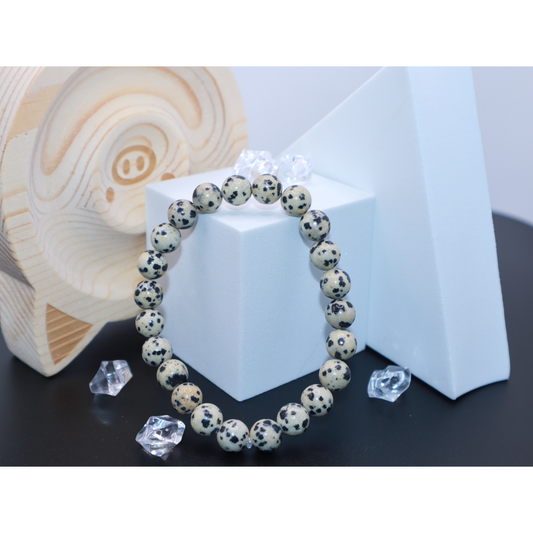 Dalmatian Jasper Crystal Bracelet - The Dalmatian Stone